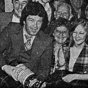 Motherwell footballer Jimmy O'Rourke breaks a bottle 1979